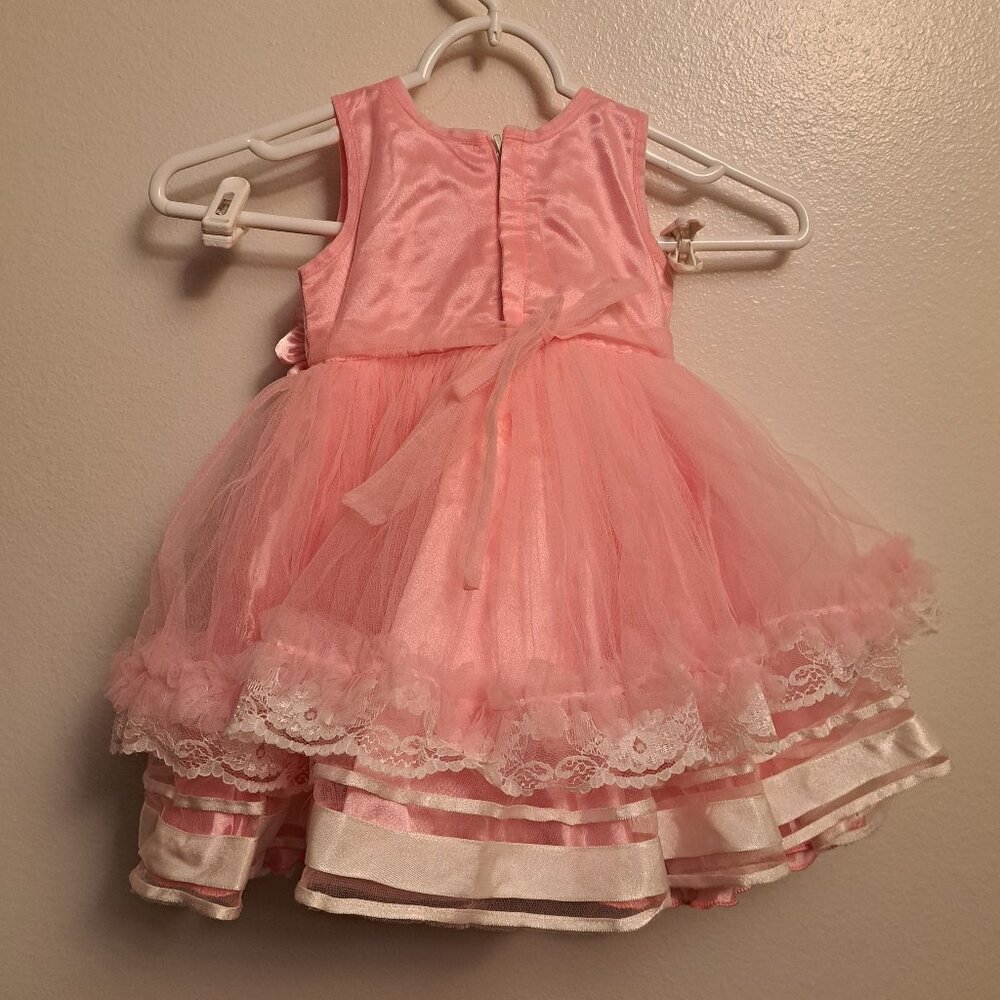 Beautiful Sleeveless Pink Dress W/Sequins,Rhinestones&Tulle Perfect for Birthday - Picture 3 of 7